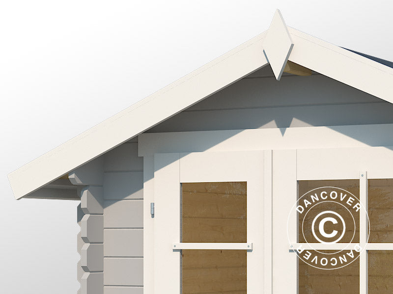 Wooden Shed Toulouse 1.9x1.9x2.22 m, 28 mm, 3.4 m², Light Grey