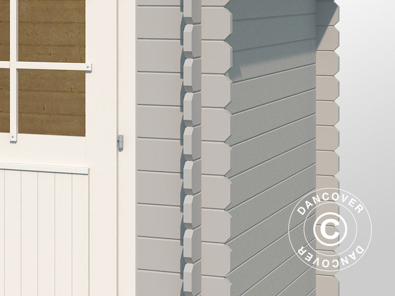 Wooden Shed Toulouse 1.9x1.9x2.22 m, 28 mm, 3.4 m², Light Grey