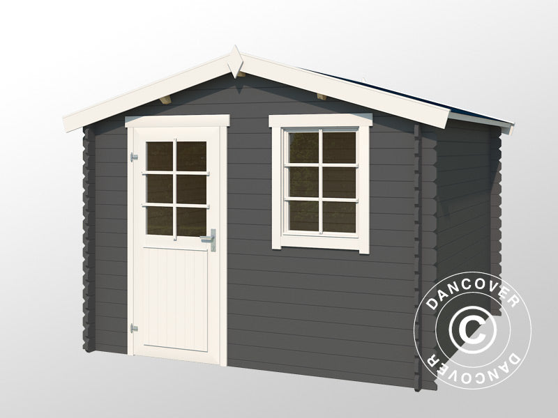Wooden Shed Marseille 2.75x1.75x2.34 m, 28 mm, 4.56 m², Dark Grey