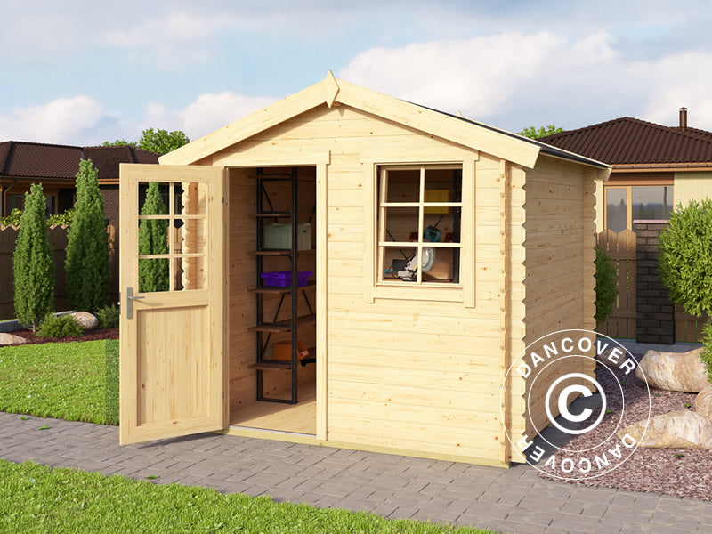 Wooden Shed Lyon 2.3x2.3x2.34 m, 28 mm, 5.04 m², Natural