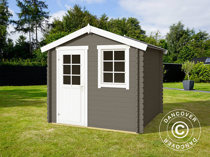 Wooden Shed Lyon 2.3x2.3x2.34 m, 28 mm, 5.4 m², Dark Grey