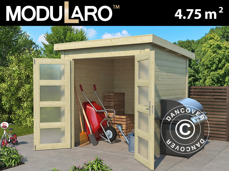Wooden Shed Torrent 2x2.5x2.11 m, 28 mm, 4.75 m², Natural