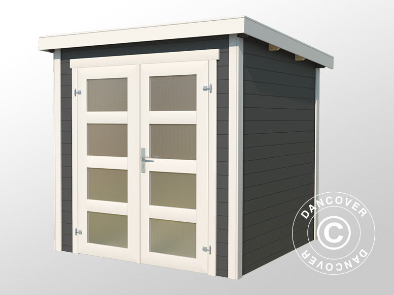 Wooden Shed Torrent 2x2.5x2.11 m, 28 mm, 4.75 m², Dark Grey