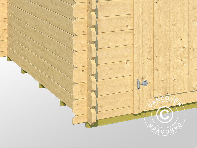 Wooden Shed Narva 3.8x2.5x2.39 m, 28 mm, 9.3 m², Natural