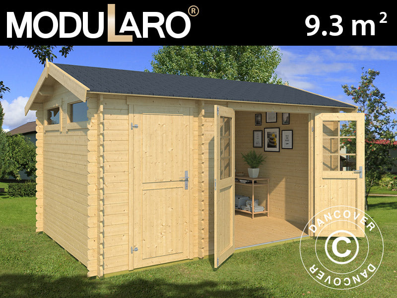 Wooden Shed Narva 3.8x2.5x2.39 m, 28 mm, 9.3 m², Natural