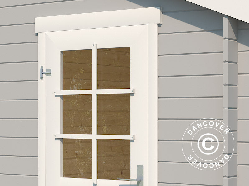 Wooden Lean-to Shed Vanda 1.8x2.75x2.68 m, 28 mm, 4.7 m², Light Grey