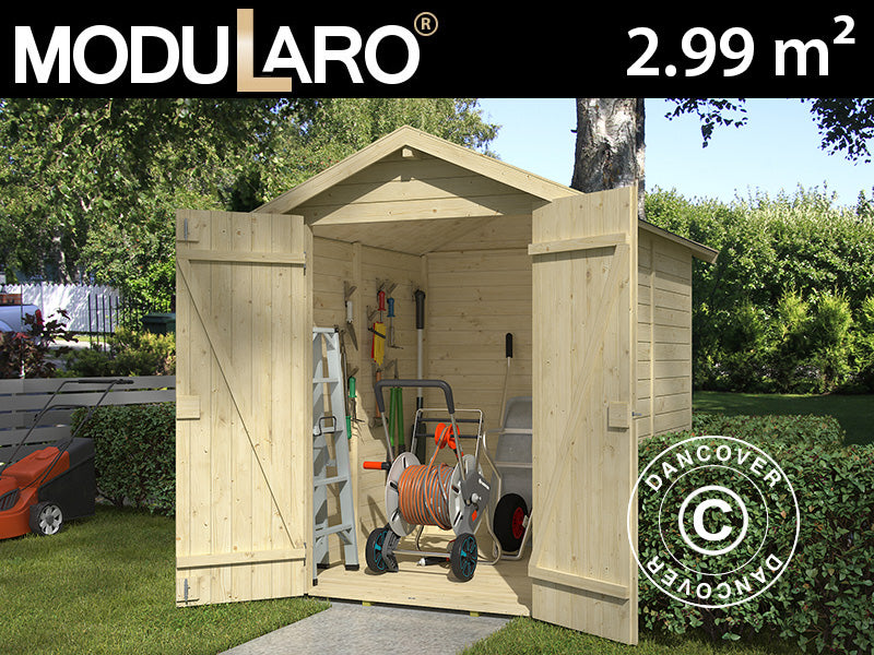 Wooden Shed Heinola 1.7x1.76x2.13 m, 13 mm, 2.99 m², Natural