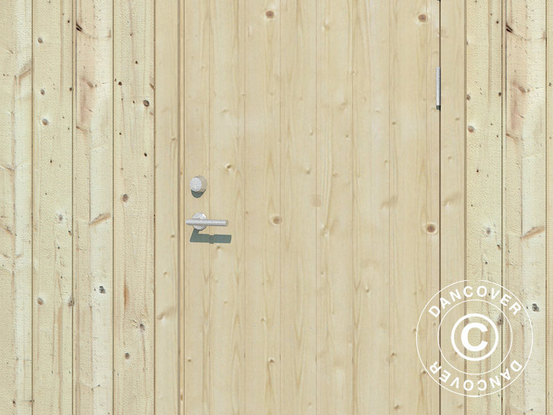 Wooden shed w/floor, 5.61x3.3x2.59 m, 16.9 m², Natural