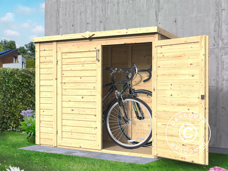 Wooden bike shed, Bertilo Multibox3, 2x0.82x1.63 m, 1.6 m²