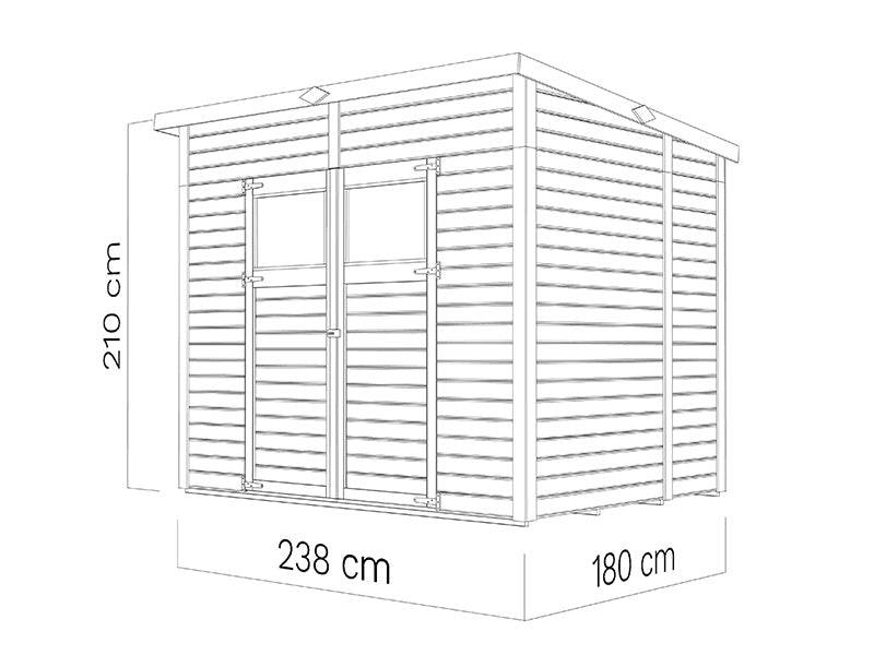 Wooden Shed, Bertilo Amrum 3, 2.38x1.8x2.1 m, 4.28 m²