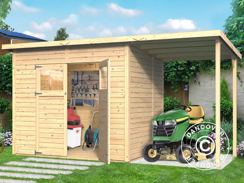 Wood Shed Amrum 3 Plus 3,86x1,8x2,1m 14mm Natural
