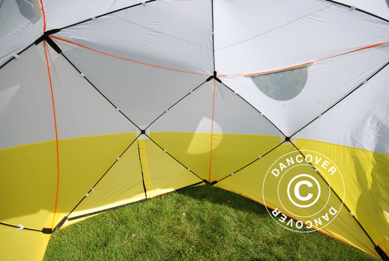 Work tent, FleXshelter Basic+, 2.5x2.5x2 m, Flame-retardant, Yellow/White