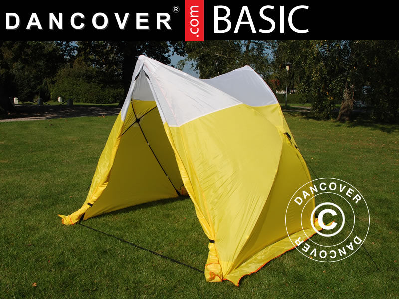 Work tent, FleXshelter Basic Triangle, 1.8x1.9x2 m, Flame-retardant, Yellow/White