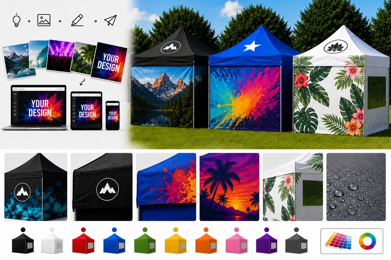 How to design an effective FleXtents® pop-up gazebo with digital print