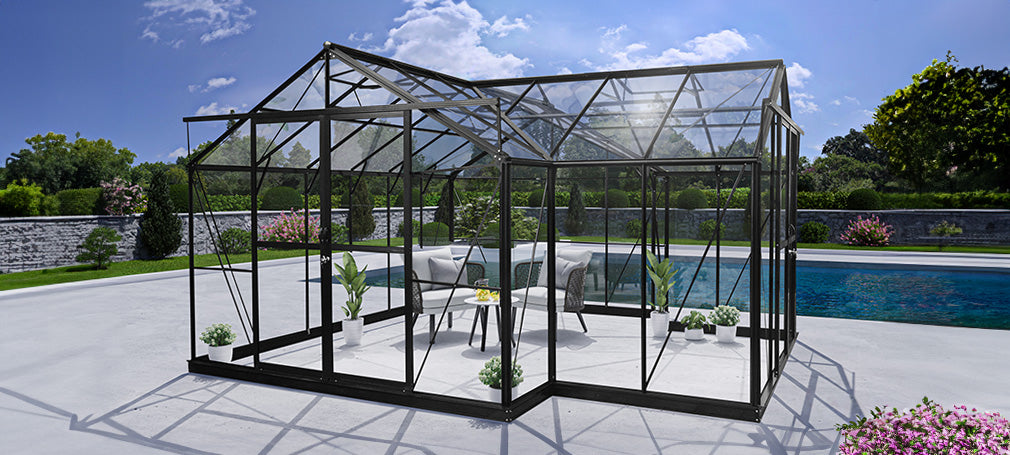 L-shaped greenhouse