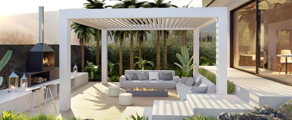 Bioclimatic pergola gazebos are flexible and elegant