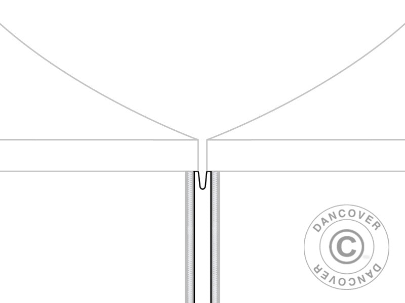 Infill joint panels for FleXtents® PRO pop-up gazebo 4 m series, White, 2 pcs.