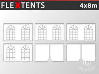 Sidewall kit for Pop up gazebo FleXtents Vintage 4x8 m, White