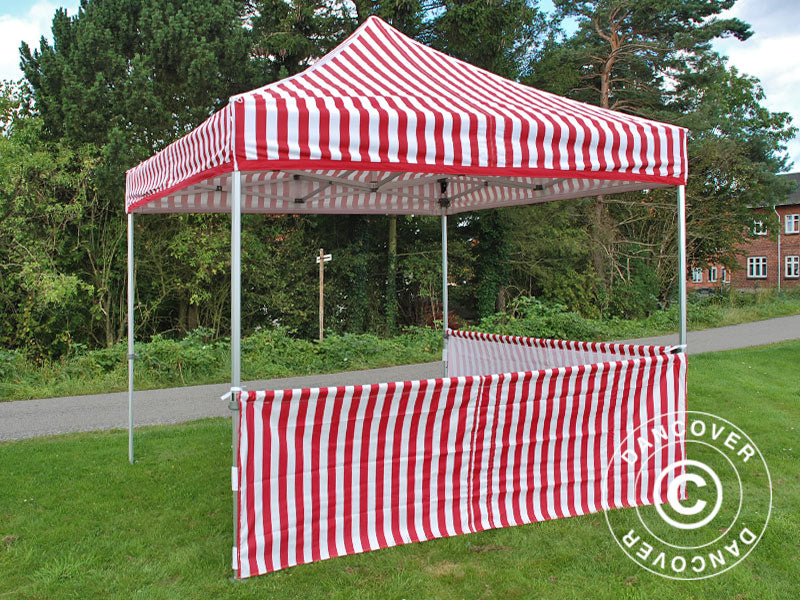 Half sidewall for FleXtents PRO, 6 m, Striped