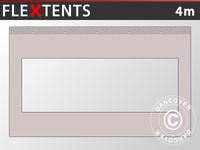 Sidewall w/panorama window for FleXtents, 4 m, Latte