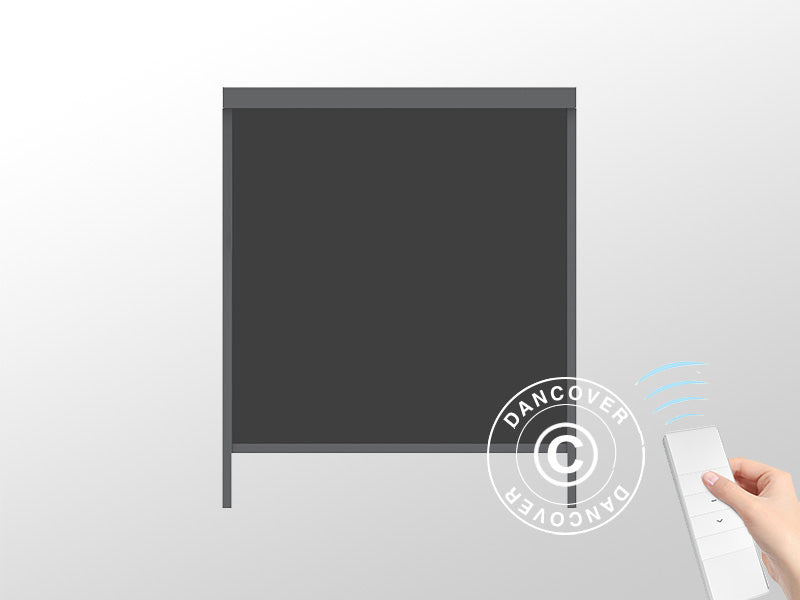Electric sidewall screen for pergola gazebo San Pablo, 3 m, Black