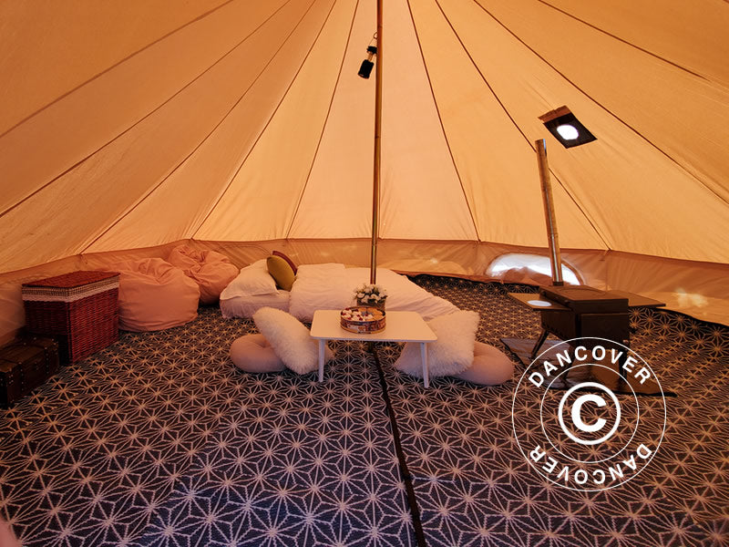 Bell tent matting for 5 m TentZing® tents, 2 pcs., Blue/White