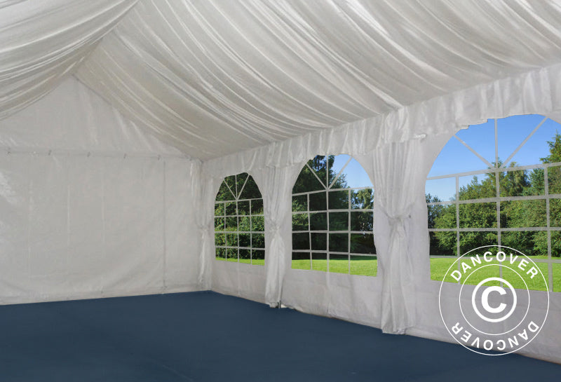 Marquee lining and leg curtain pack, White, for 6x10 m marquee