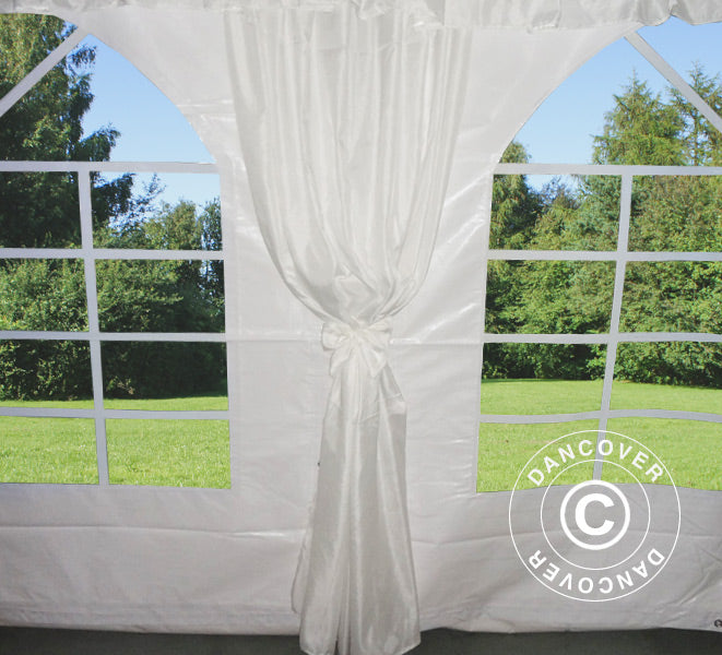 Marquee lining and leg curtain pack, White, for 6x12 m marquee Semi Pro Plus