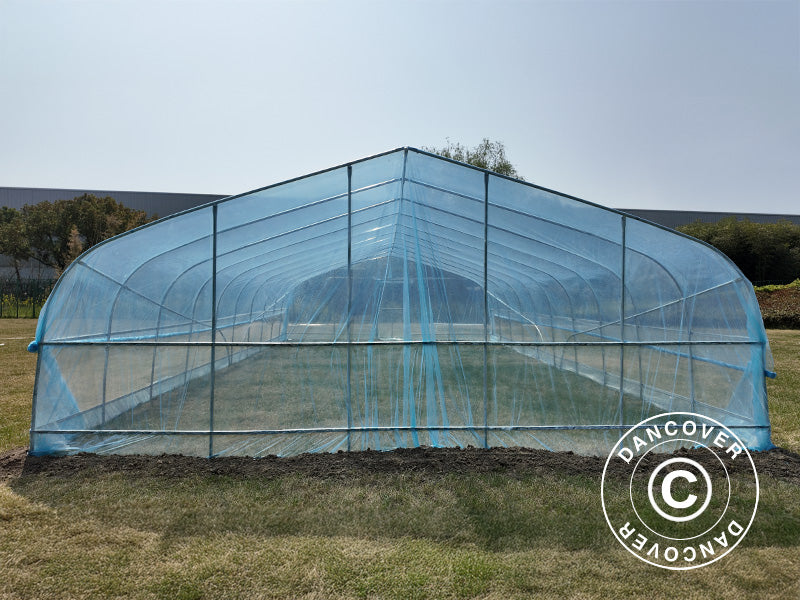 Cover for polytunnel greenhouse GH18430, 7.5x20x3 m, 100-micron PO Film, Transparent