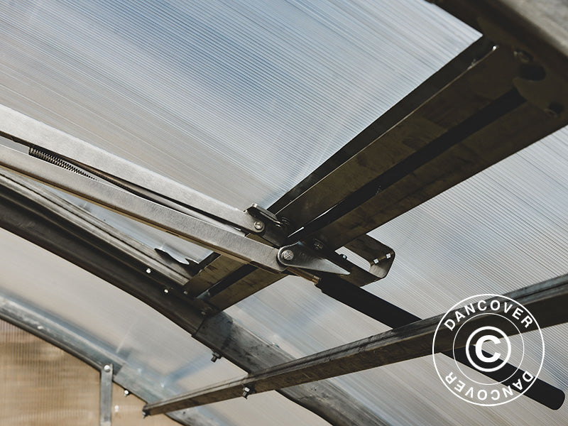 Ventilation window w/automatic opener for greenhouse Strong NOVA 4 m wide, Silver