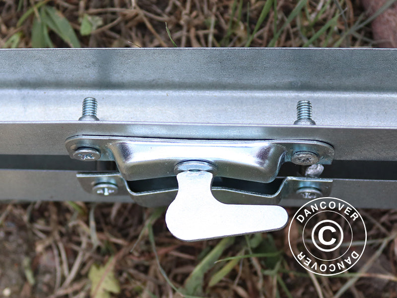 Ventilation window w/automatic opener for greenhouse Strong NOVA 4 m wide, Silver