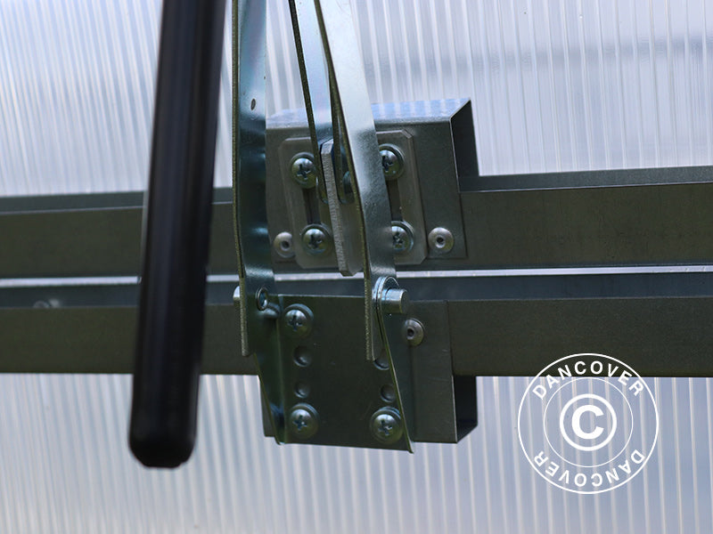 Ventilation window w/automatic opener for greenhouse Strong NOVA 6 m wide, Silver