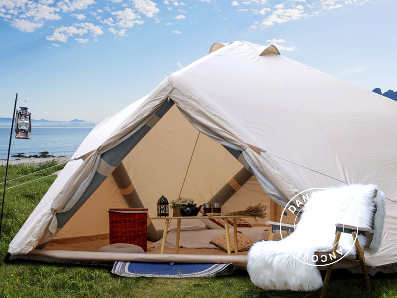 Glamping tent, inflatable, TentZing®, 4x4m, 5 Persons, Sand