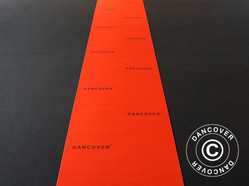 Red carpet runner w/print, 1.2x6 m