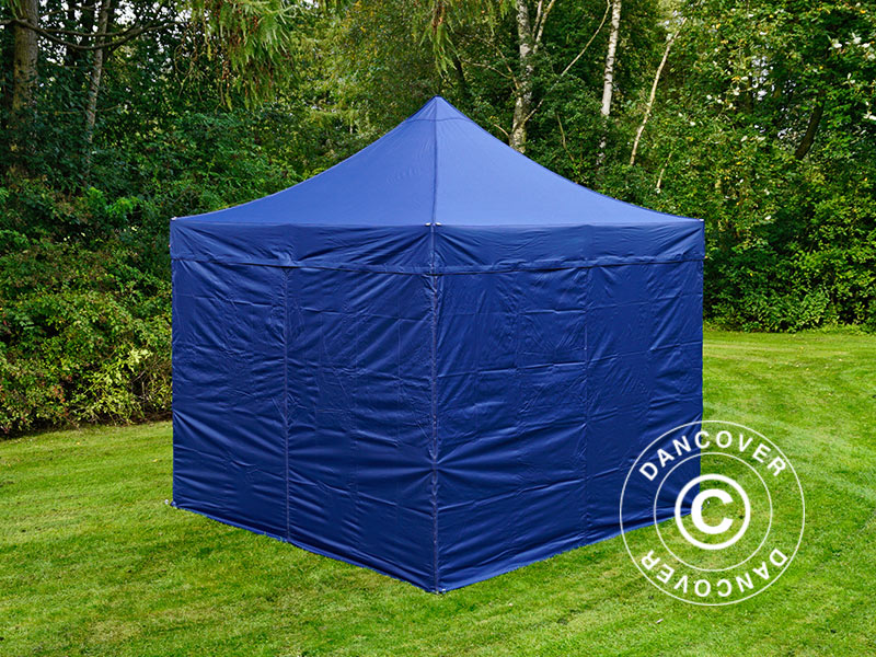 Pop up gazebo FleXtents PRO 3x3 m Dark blue, incl. 4 sidewalls