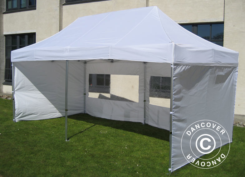 Pop up gazebo FleXtents Xtreme 50 3x6 m White, incl. 6 sidewalls