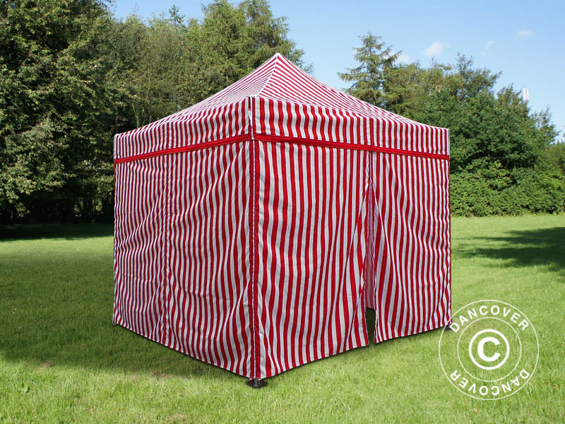 Pop up gazebo FleXtents PRO 3x3 m Striped, incl. 4 sidewalls