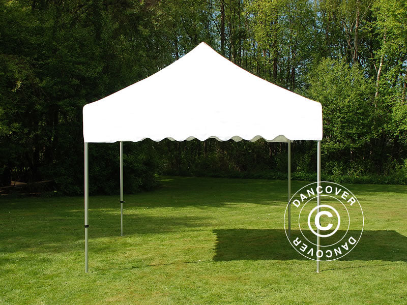 Pop up gazebo FleXtents Xtreme 50 "Wave" 3x3 m White, incl.  4 decorative curtains