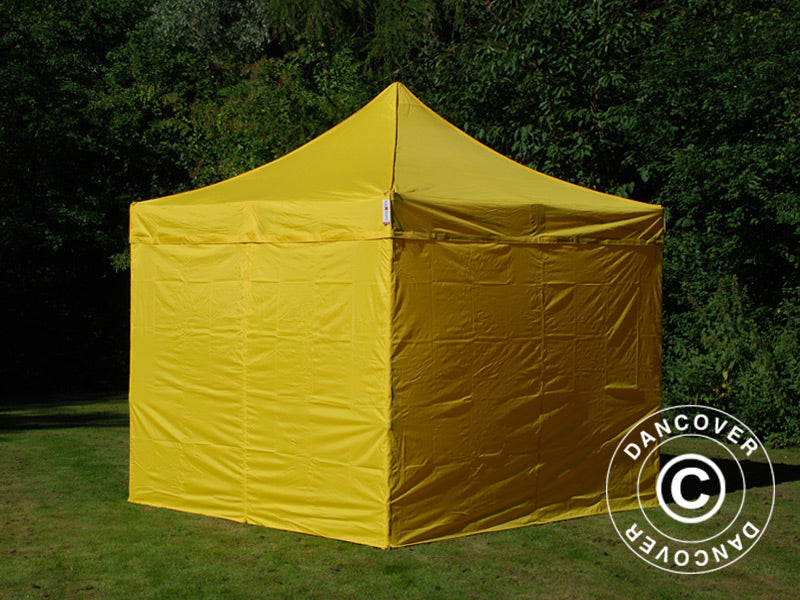 Pop up gazebo FleXtents PRO 3x3 m Yellow, incl. 4 sidewalls