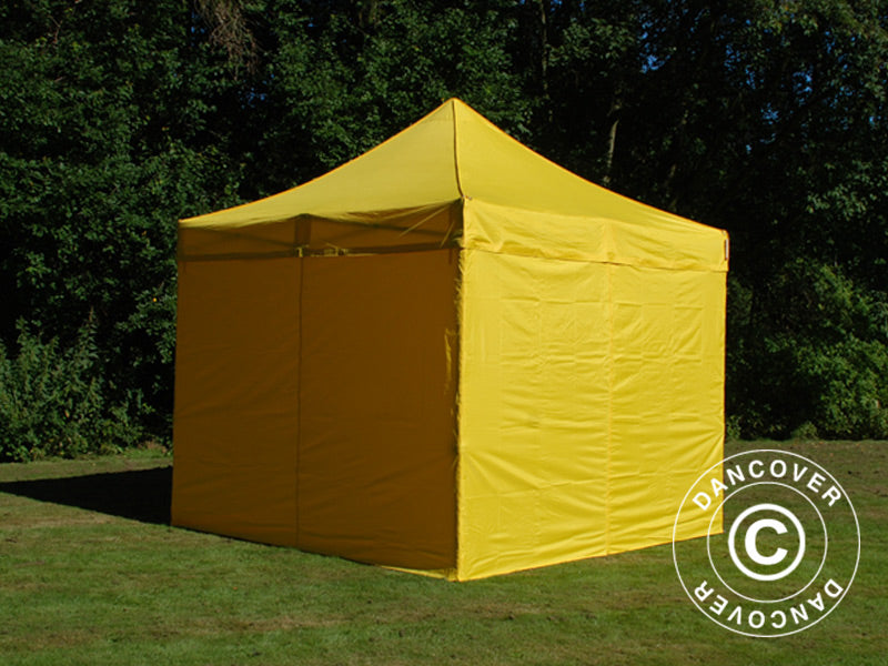 Pop up gazebo FleXtents PRO 3x3 m Yellow, incl. 4 sidewalls