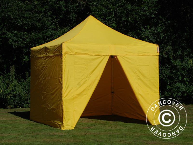 Pop up gazebo FleXtents PRO 3x3 m Yellow, incl. 4 sidewalls