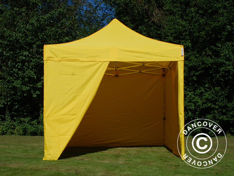 Pop up gazebo FleXtents PRO 3x3 m Yellow, incl. 4 sidewalls