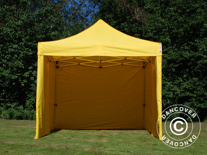 Pop up gazebo FleXtents PRO 3x3 m Yellow, incl. 4 sidewalls