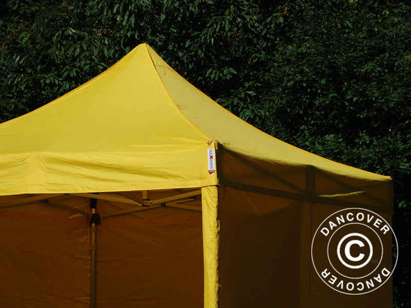 Pop up gazebo FleXtents PRO 3x3 m Yellow, incl. 4 sidewalls