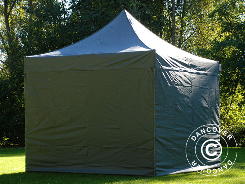 Pop up gazebo FleXtents PRO 3x3 m Grey, incl. 4 sidewalls