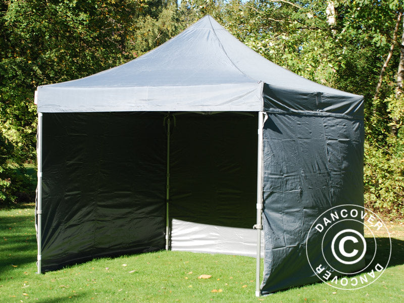 Pop up gazebo FleXtents PRO 3x3 m Grey, incl. 4 sidewalls