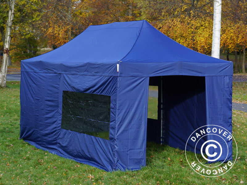 Pop up gazebo FleXtents Xtreme 50 3x6 m Dark blue, incl. 6 sidewalls