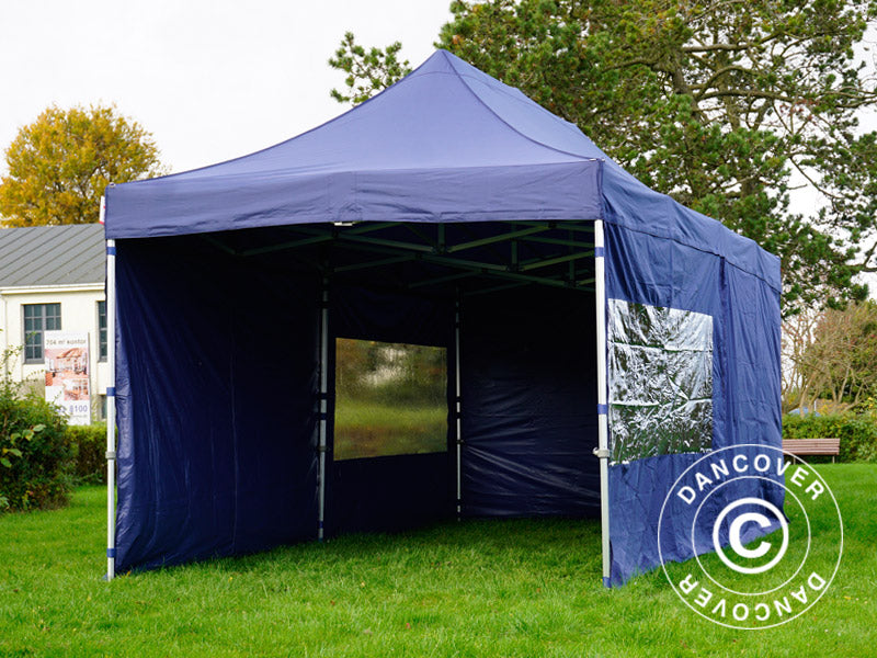 Pop up gazebo FleXtents Xtreme 50 3x6 m Dark blue, incl. 6 sidewalls