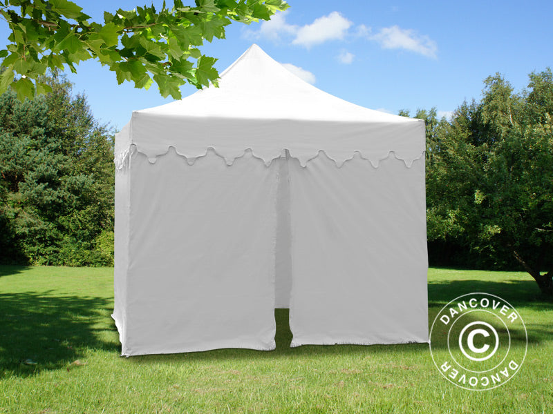 Pop up gazebo FleXtents PRO "Morocco" 3x3 m White, incl. 4 sidewalls