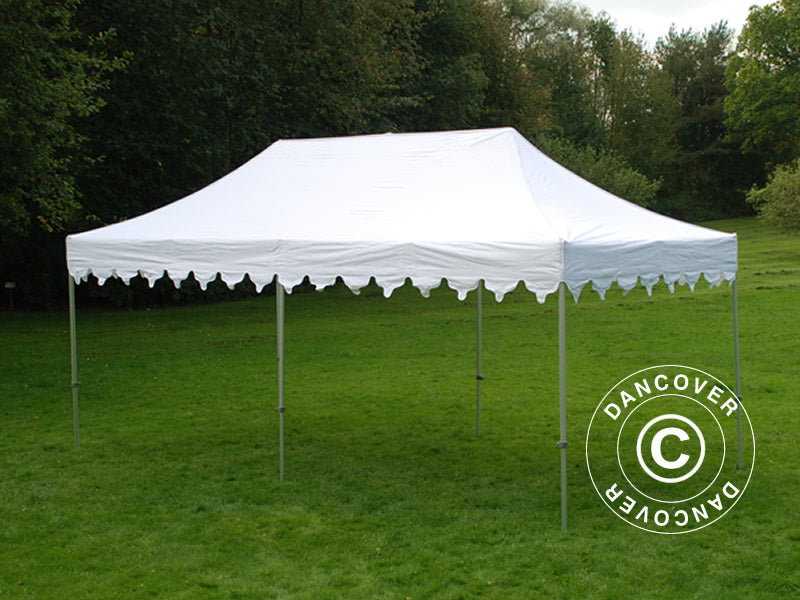 Pop up gazebo FleXtents PRO "Morocco" 3x6 m White, incl. 6 sidewalls